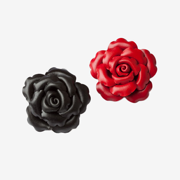 Leather Rose Brooch
