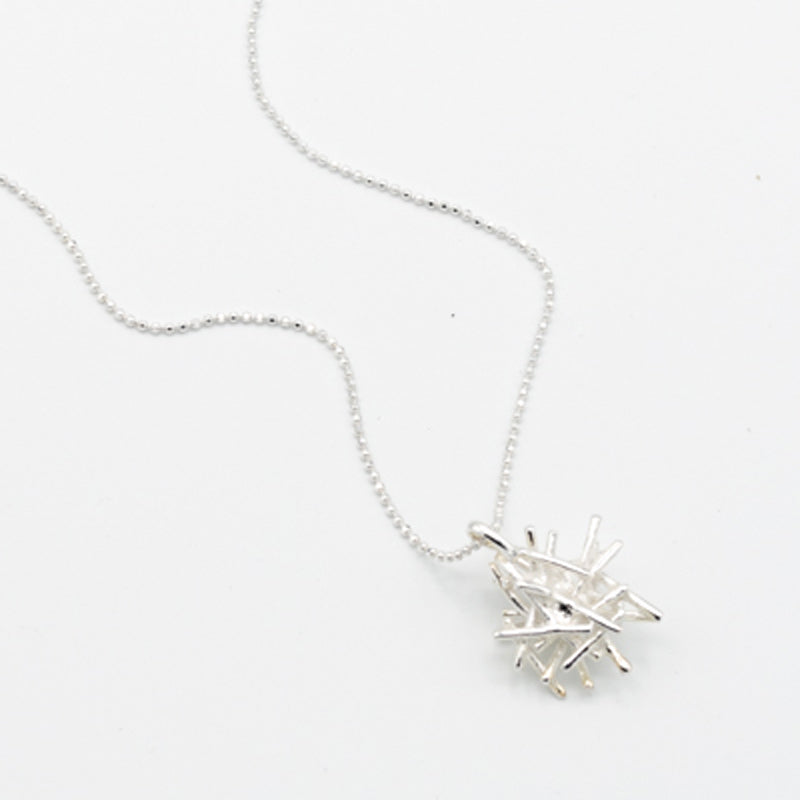 Silver Nest Pendant Necklace