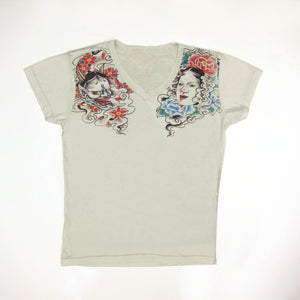 Noh Masks and Tiger of The Wild Tattoo T Shirt