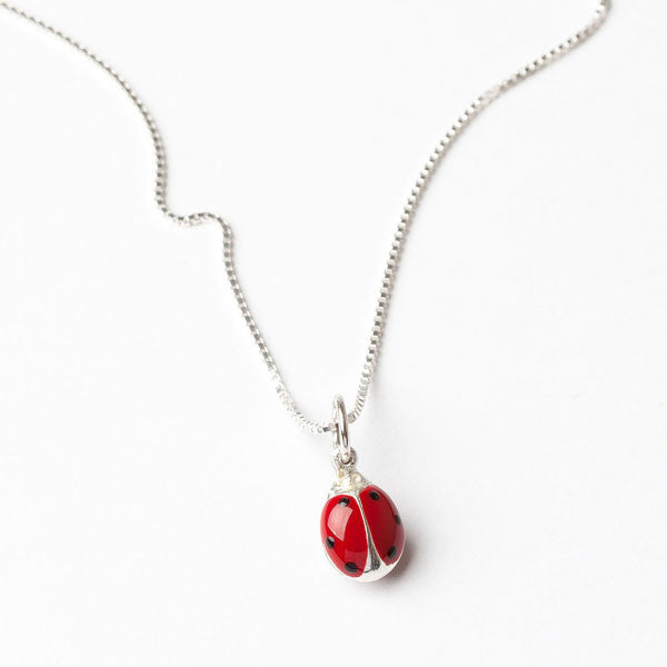 Ladybird Pendant Necklace and Earrings